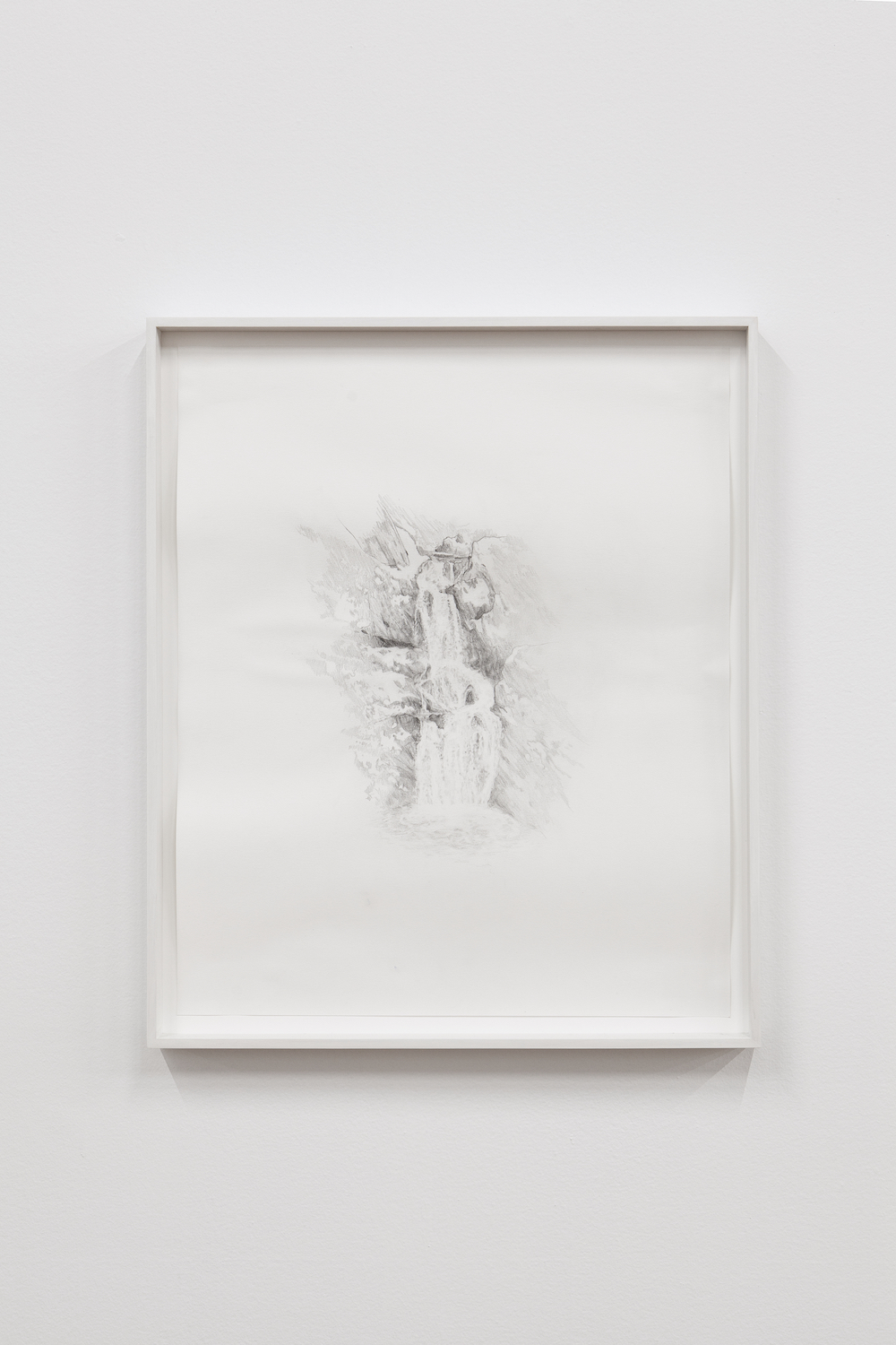 Nash Glynn, *a late winter waterfall*, 2018. Graphite on paper